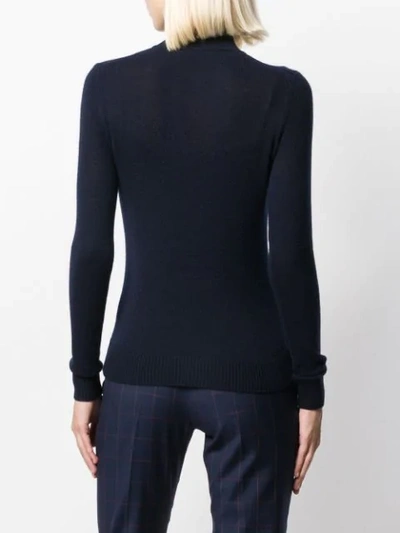 Shop Theory Knitted Turtle Neck Top In Blue