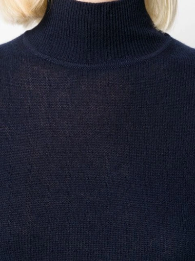 Shop Theory Knitted Turtle Neck Top In Blue