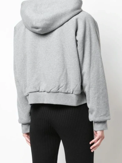 Shop Opening Ceremony Oversized Zip-up Hoodie In Grey