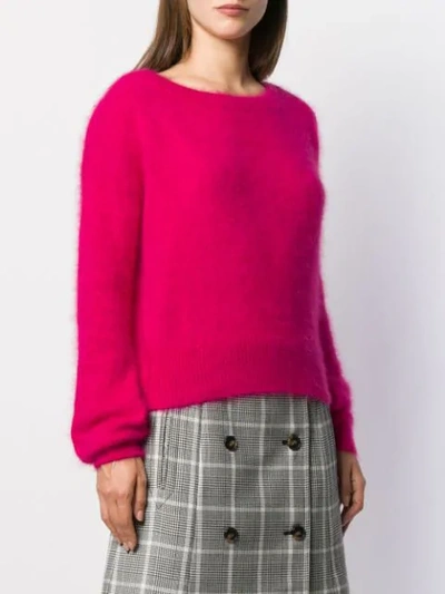 Shop Semicouture Rear Cut-detail Sweater In Pink