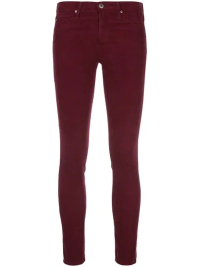 Shop Ag Skinny Ankle Jeans In Red