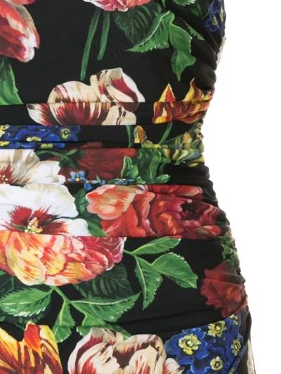 Shop Dolce & Gabbana Floral Print Bodysuit In Hn07c Bouquet Fdo.nero