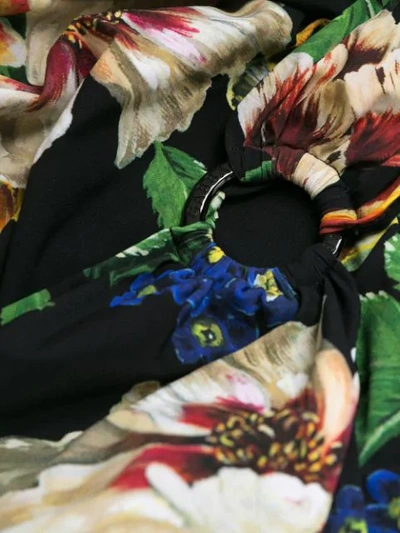Shop Dolce & Gabbana Floral Print Bodysuit In Hn07c Bouquet Fdo.nero