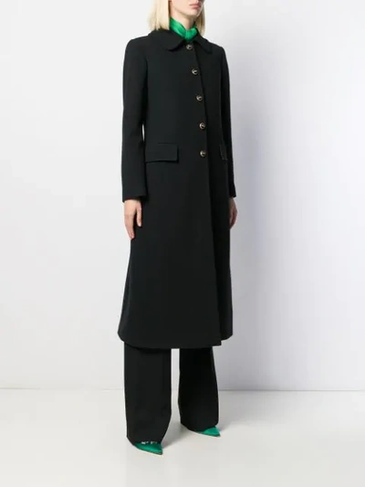 Shop Dolce & Gabbana Single-breasted Midi Coat In Black