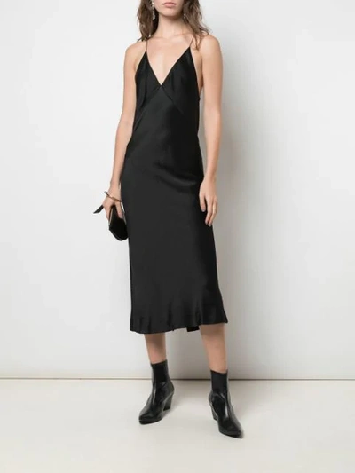 Shop Haider Ackermann V-neck Slip Dress In 099 Black