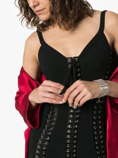 Shop Dolce & Gabbana Stretch Cady Bustier Dress - Black