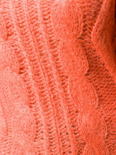 Shop Aalto Cable Knit Jumper In Orange