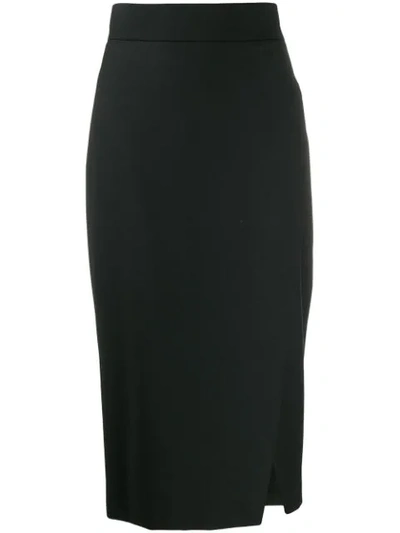 Shop Antonelli Draped Pencil Skirt In Black