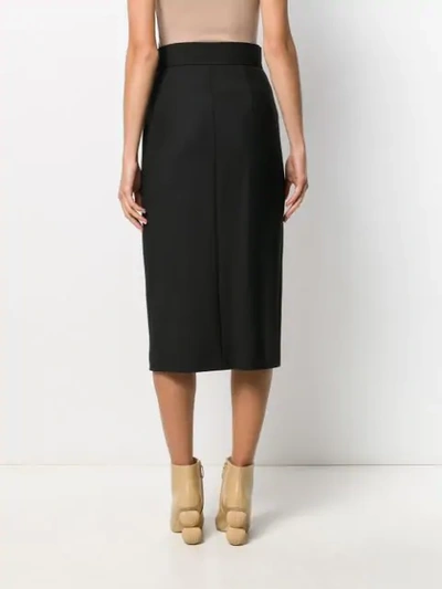 Shop Antonelli Draped Pencil Skirt In Black