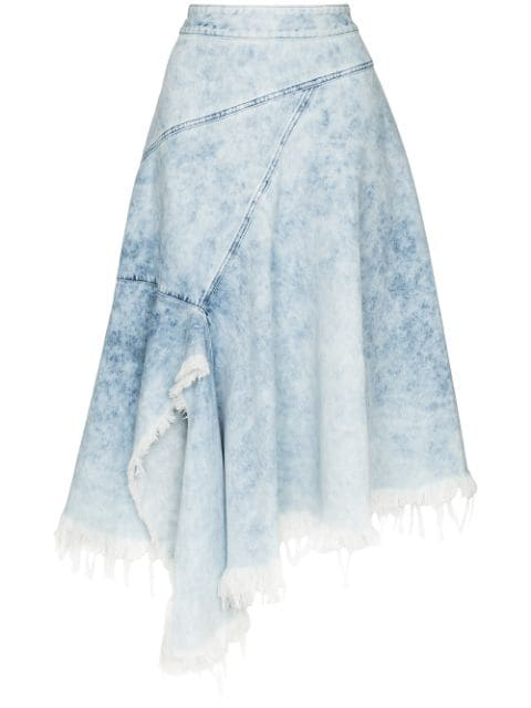 Marques Almeida Asymmetrischer Jeansrock In Blue Modesens