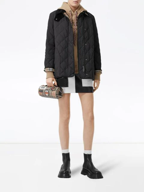 Burberry Cotswold Thermoregulated Quilted Barn Jacket In Black