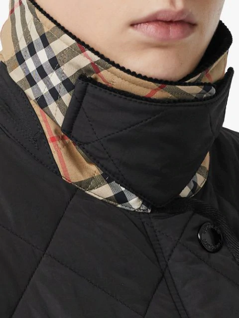 Burberry Cotswold Thermoregulated Quilted Barn Jacket In Black