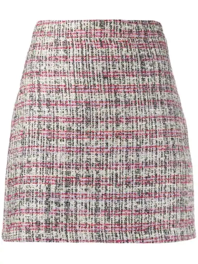 Shop Andamane Tweed Effect Skirt In White