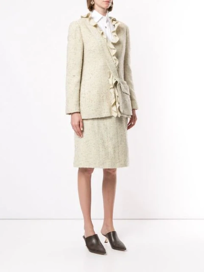 Pre-owned Chanel 1999 Setup Skirt Suit In Green