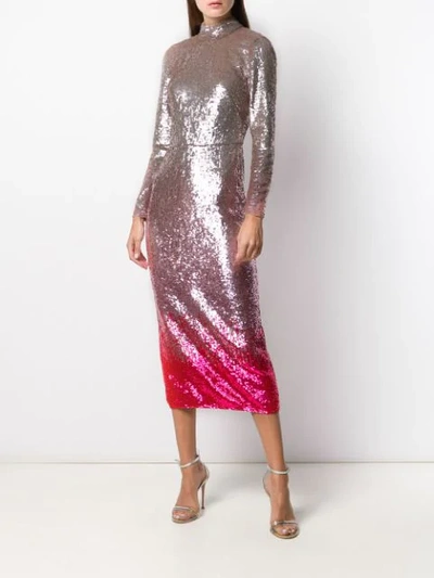 Shop Temperley London Opia Sequined Cocktail Dress In Pink