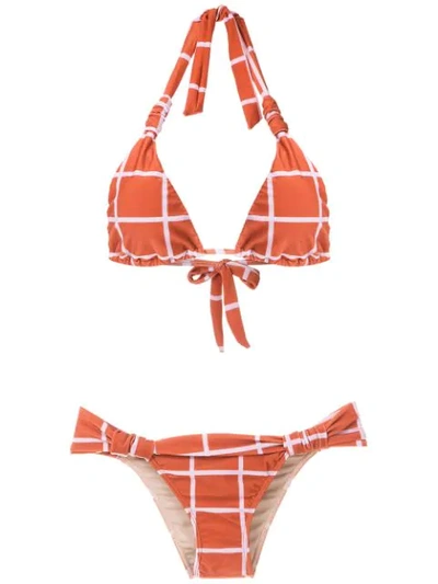 Shop Adriana Degreas Printed Bikini Set - Brown