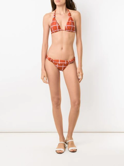 Shop Adriana Degreas Printed Bikini Set - Brown