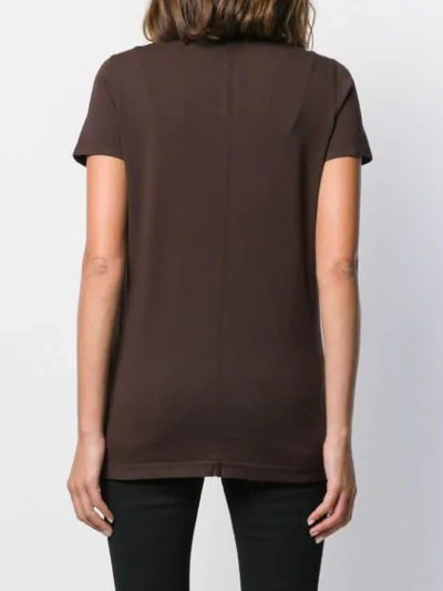 Shop Rick Owens Drkshdw Text Print T-shirt In Brown