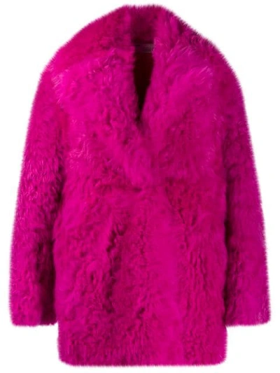 Shop Off-white Oversized Single-breasted Coat In Pink