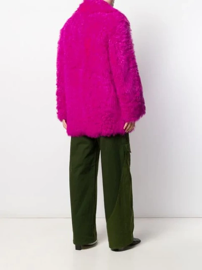 Shop Off-white Oversized Single-breasted Coat In Pink