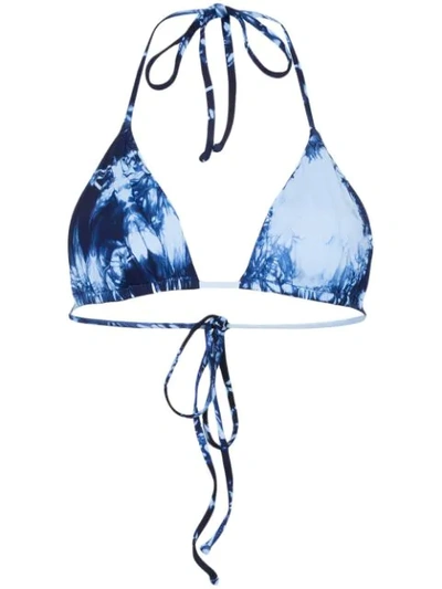Shop Frankies Bikinis X Sofia Richie Tasha Bikini Top In Blue