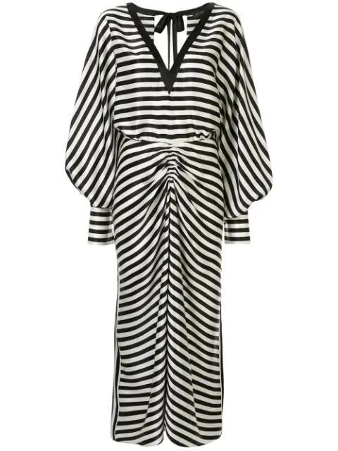 striped silk dress