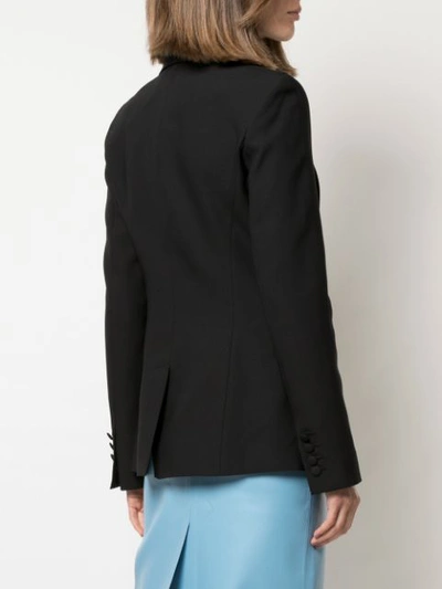 Shop Gabriela Hearst Shawl Collar Single Breasted Blazer In Black