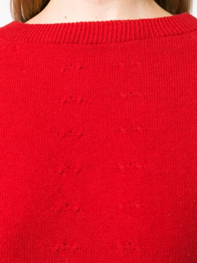 Shop Semicouture Regular-fit Crew-neck Jumper In Red