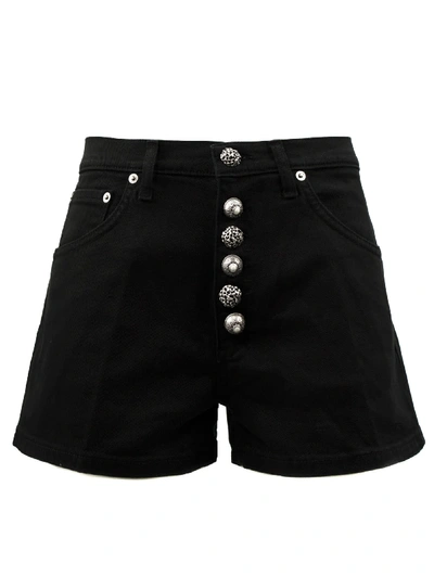 Shop Dondup Black Cotton Shorts In Nero