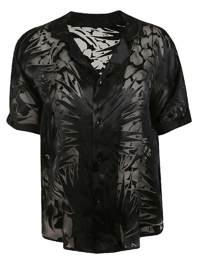 Shop Saint Laurent Semi See-through Shirt In Black