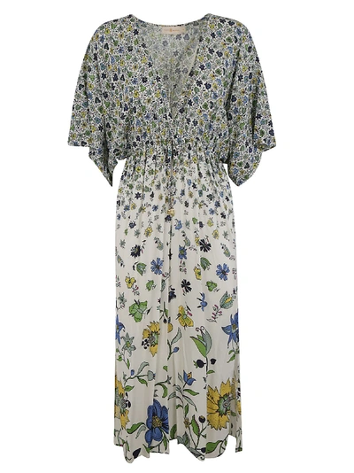 Shop Tory Burch Printed Midi Beach Dress In Love Floral Degrade