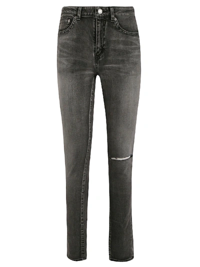 Shop Saint Laurent Skinny Fit Jeans In Medium Carbon