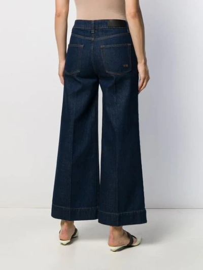 Shop Victoria Victoria Beckham Mid Rise Flared Jeans In Blue
