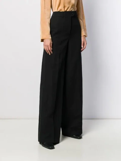 Shop Zanini High-rise Wide-leg Trousers In Black