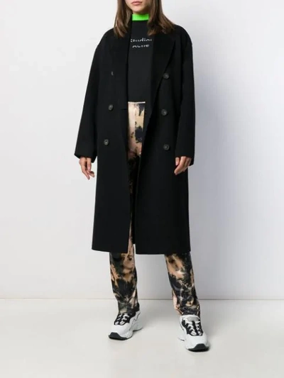 Shop Acne Studios Doppelreihiger Oversized-mantel In Black