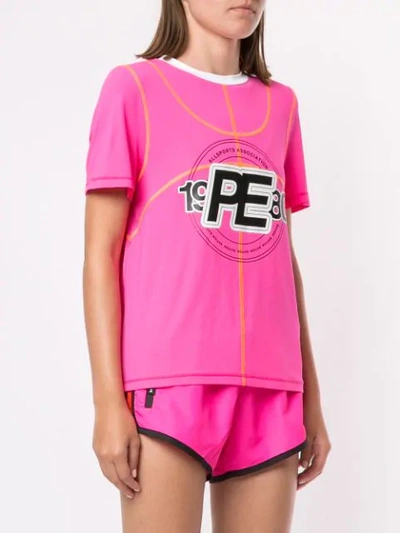 Shop P.e Nation Double Dribble T-shirt In Pink
