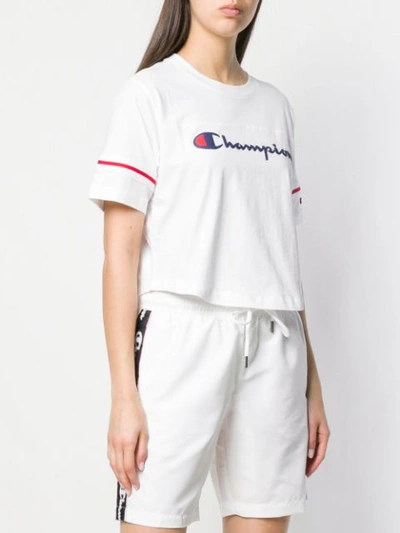 Shop Champion Raised Logo T-shirt - White