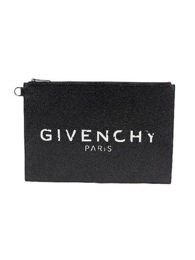 Shop Givenchy Iconic Print Pouch M In Black