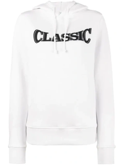 Shop Ashley Williams Classic Hoodie With Rear Print In White