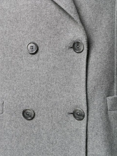 Shop Maison Margiela Double-breasted Cashmere Coat In Grey