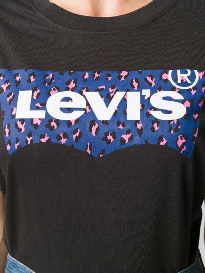 Shop Levi's Logo Print T-shirt In Black