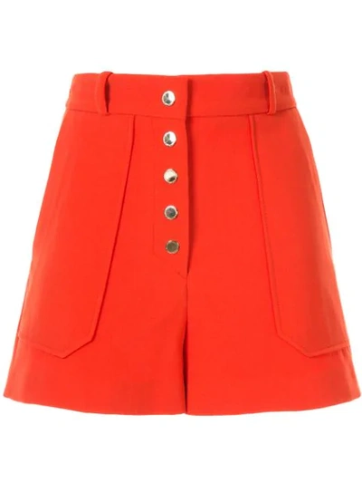 Shop Stella Mccartney High-waisted Tailored Short In Orange