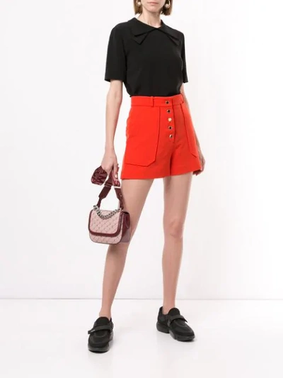 Shop Stella Mccartney High-waisted Tailored Short In Orange