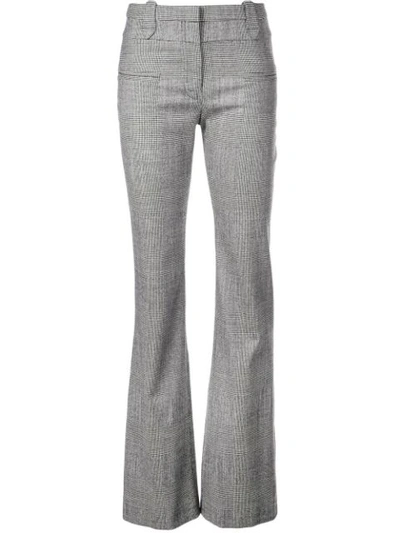 Shop Altuzarra Herringbone Flared Trousers In Grey
