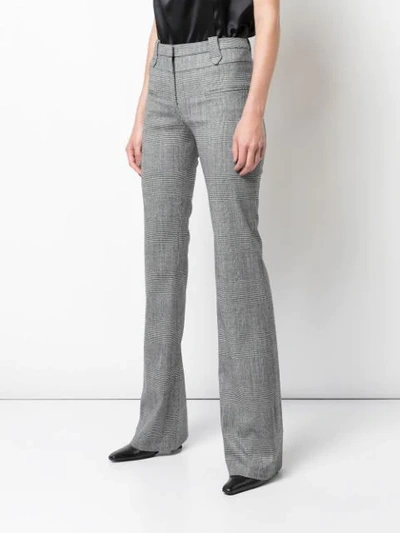 Shop Altuzarra Herringbone Flared Trousers In Grey