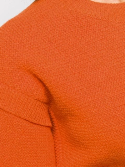 Shop Jw Anderson Layered Sleeves Jumper In Orange
