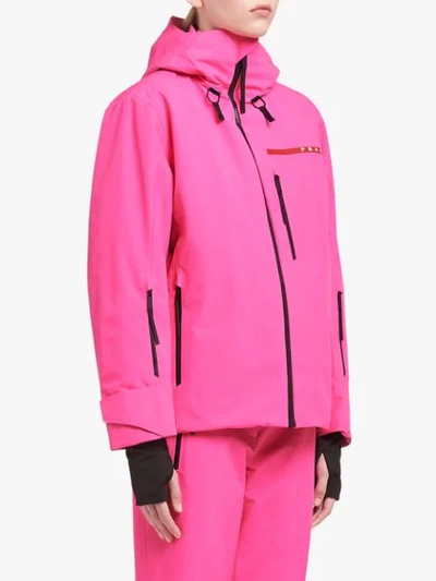 Prada Technical Fabric Jacket In Pink
