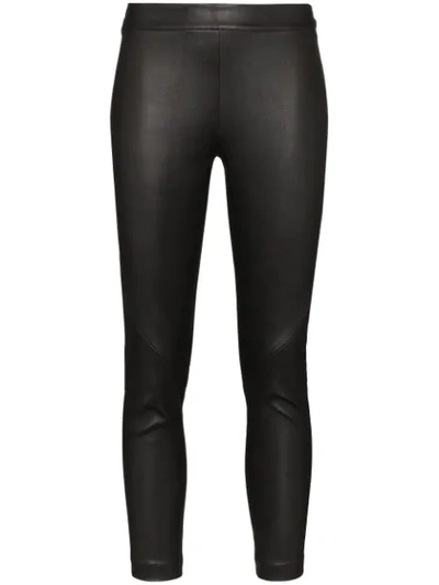 Shop Ann Demeulemeester Slim Leg Leather Leggings In Black