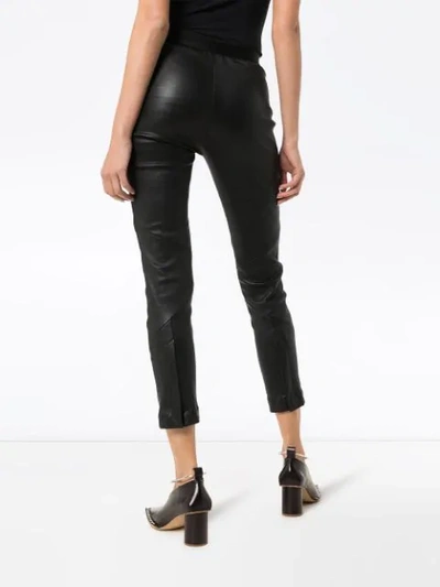 Shop Ann Demeulemeester Slim Leg Leather Leggings In Black