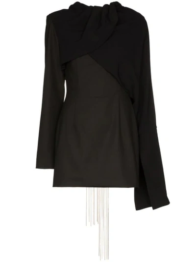 Shop Aleksandre Akhalkatsishvili Draped Mini Dress In Black